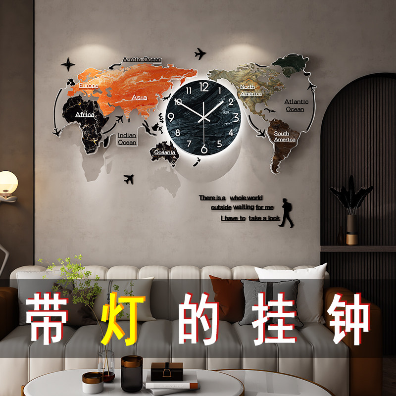 2022 Internet celebrity modern minimalist clock living room home fashion atmosphere decoration 2021 new restaurant clock wall hanging