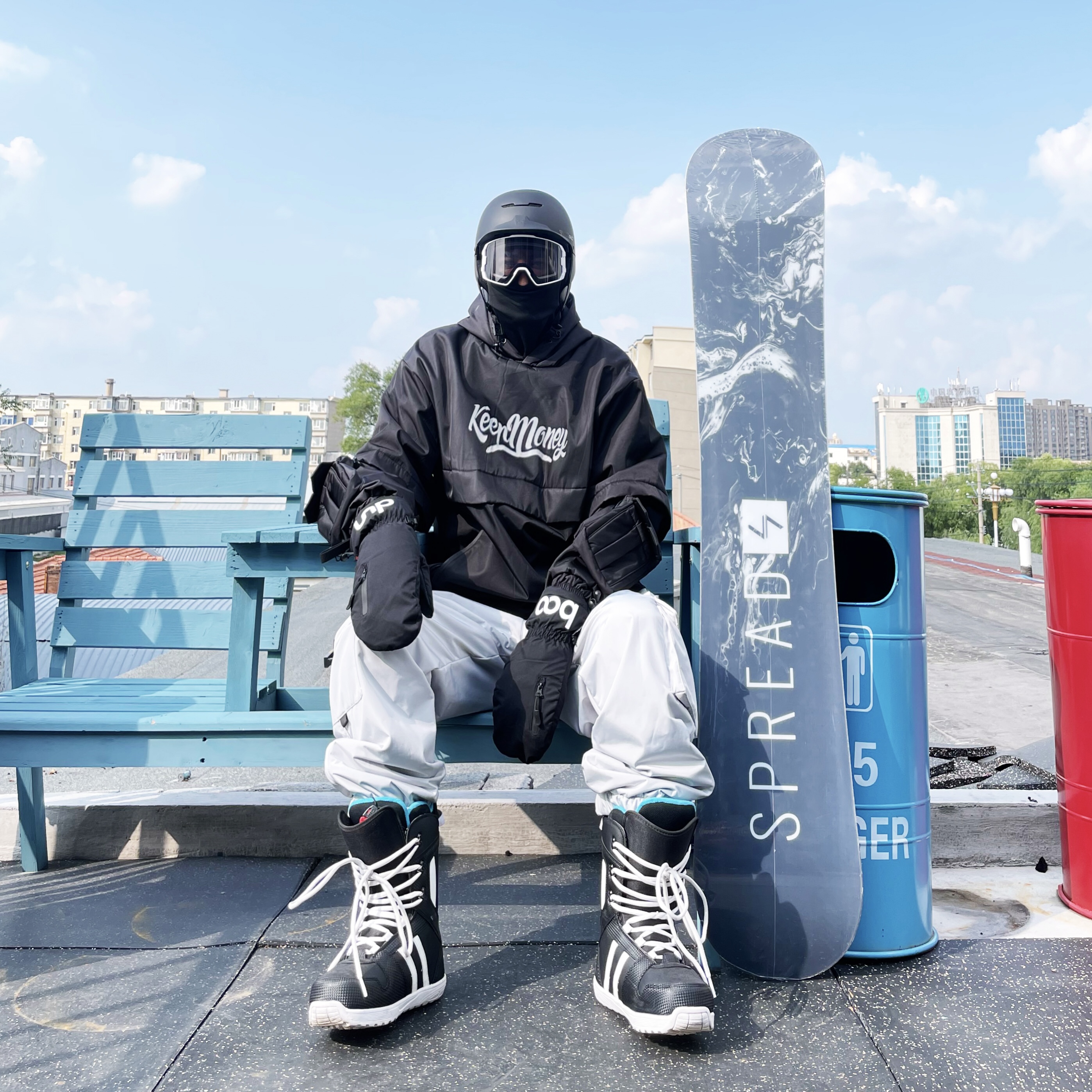 KEEPMONEY AMERICAN SKI SUIT MEN AND WOMEN VENEER WATERPROOF AND WARM 2021 NEW SKI SUIT SKI Ski Suit Pants