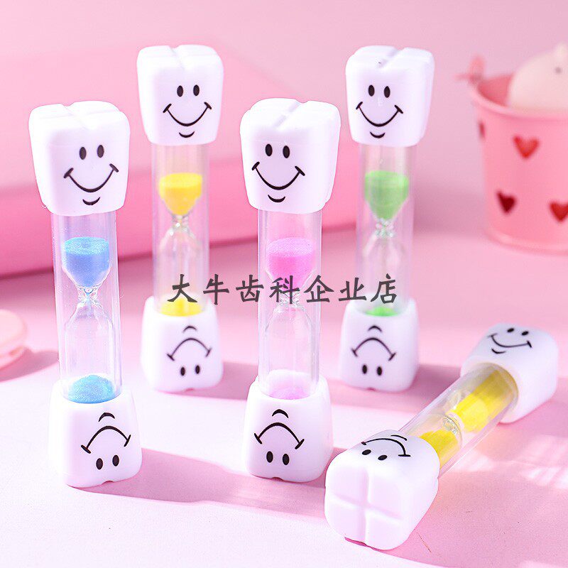 3分钟牙型沙漏 牙科诊所定制小礼品宣传用品 刷牙计时器 包邮