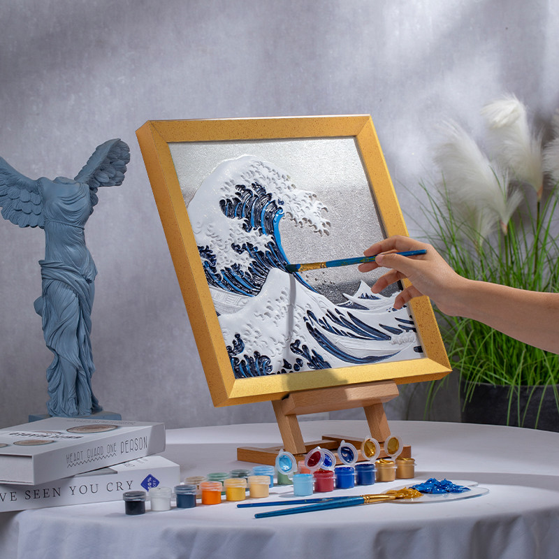 Play as surfing hand-painted diy filled with colored painting painting of acrylic oil painting gift handcraft