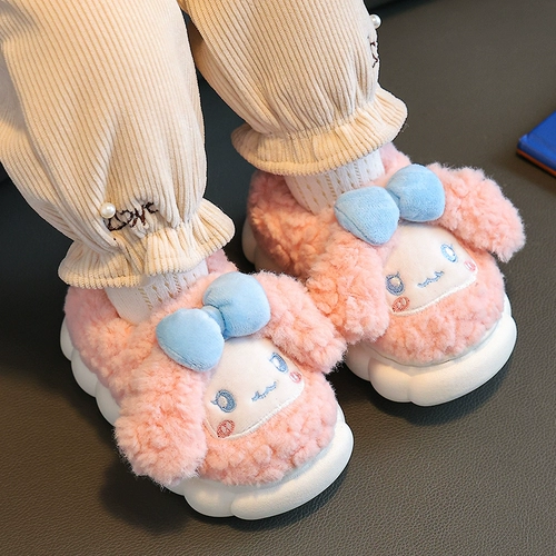 Демисезонная детская мультяшная удерживающая тепло обувь, детские тапочки