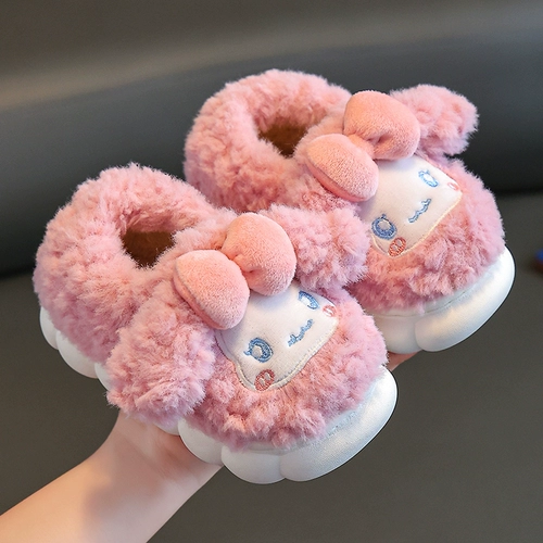 Демисезонная детская мультяшная удерживающая тепло обувь, детские тапочки