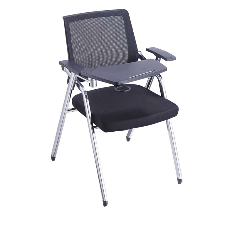 Staff Student Conference Room Training Chair Desk Chair Integrated Folding Desk Board Wheel Mobile Office Chair with Writing Board