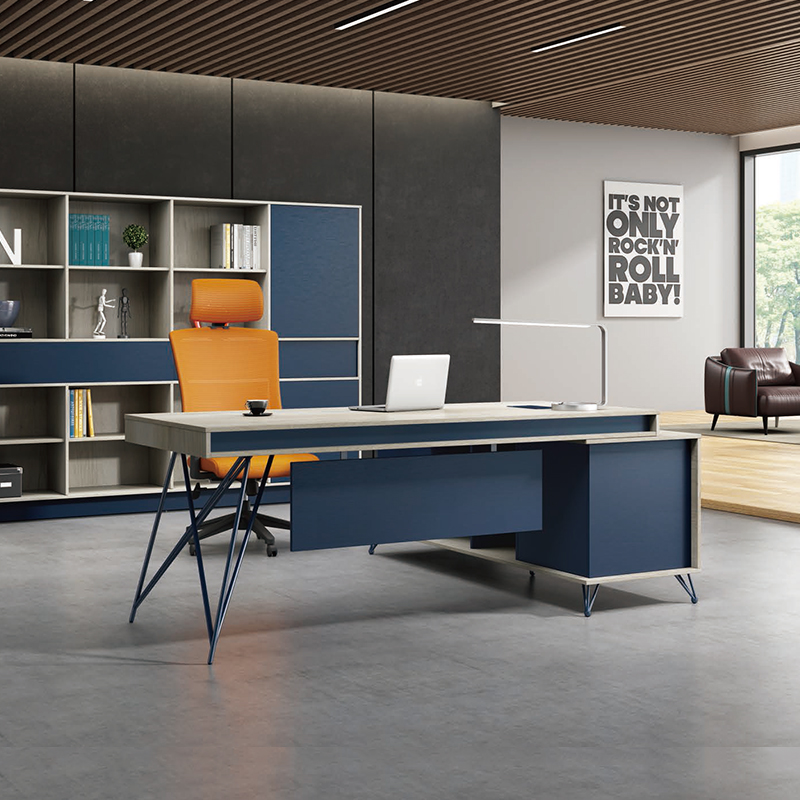 Office furniture office owner table minimalist Hyundai chairman head manager table big class desk industrial wind