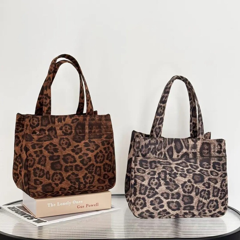 New Small Bag, Niche Leopard Print Bag, New Versatile Handbag, Super Popular, Exquisite Hard-Bottom Fashion Casual Bag