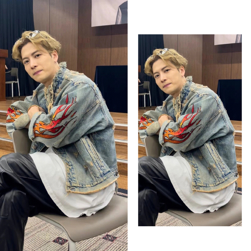 Jackson Wang Style Washed Flame Denim Jacket Couple Short Jacket Loose Casual Trendy Brand Top for Men and Women