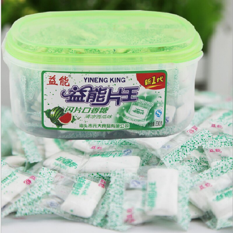 Leisure food Yi Neng King Chewing Gum Blueberry Mint Strawberry Lemon Watermelon 1 box 530g 2 boxes