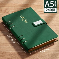 Темно-зеленый [А5 до конца вперед] с пряжкой, 240 страниц.