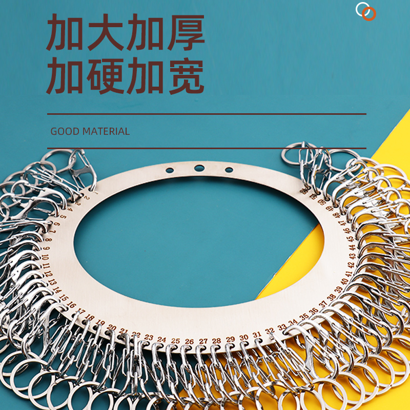 Stainless Steel Key Ring, Thickened Round Key Ring, Multi-Position, Can Be Marked, Key Tag Storage and Management, Key Management