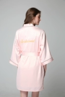 Розовый короткий банный халат, для подружки невесты
