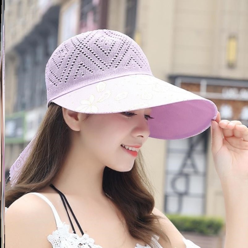 Mom Shading Hat Middle Aged Simple Summer Middle Aged Hat Flowers Hat Lady Hollowed-out Mom Cool Hat Sunscreen