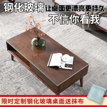Luxury Crown tempered glass customized desktop coffee table table glass table table customized round rectangular shape
