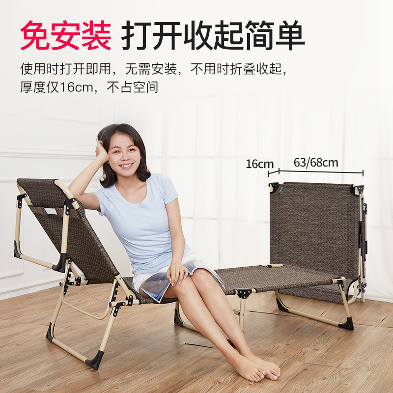 Camel folding bed outdoor marching bed single bed portable lunch break bed office Teslin nap bed accompanying bed