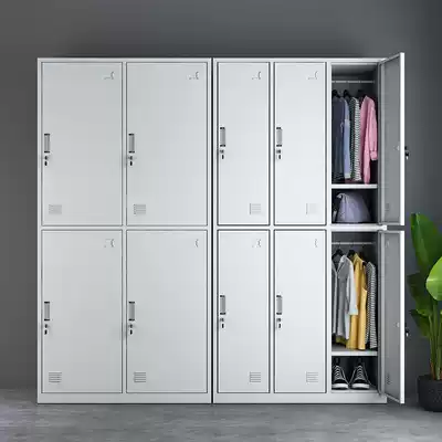 Locker staff dormitory steel storage cabinet with lock storage cabinet shoe cabinet thick gym change wardrobe tin cabinet