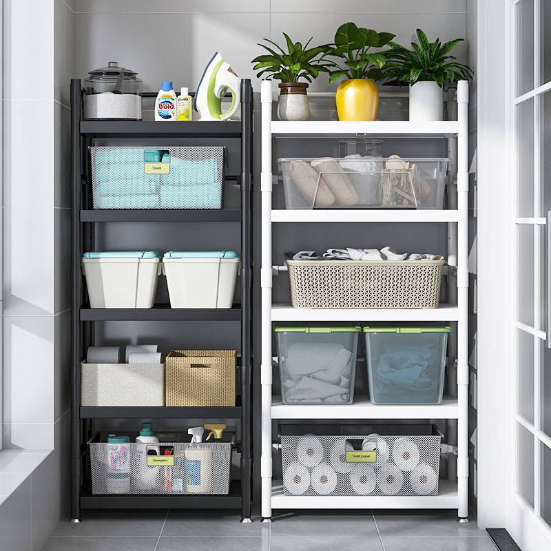 Home shelf minimalist metal shelving ground thickened Living room Balcony Containing Shelf Storage Interspace Debris Iron Shelf