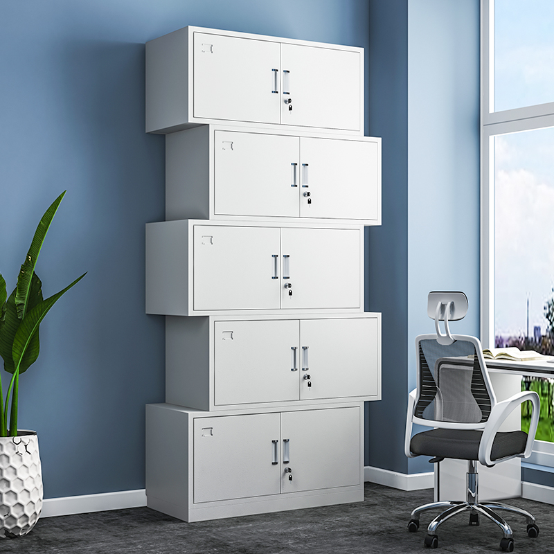Steel two-piece five-section filing cabinet Financial certificate cabinet Iron cabinet Full body five-section filing cabinet Data cabinet storage cabinet