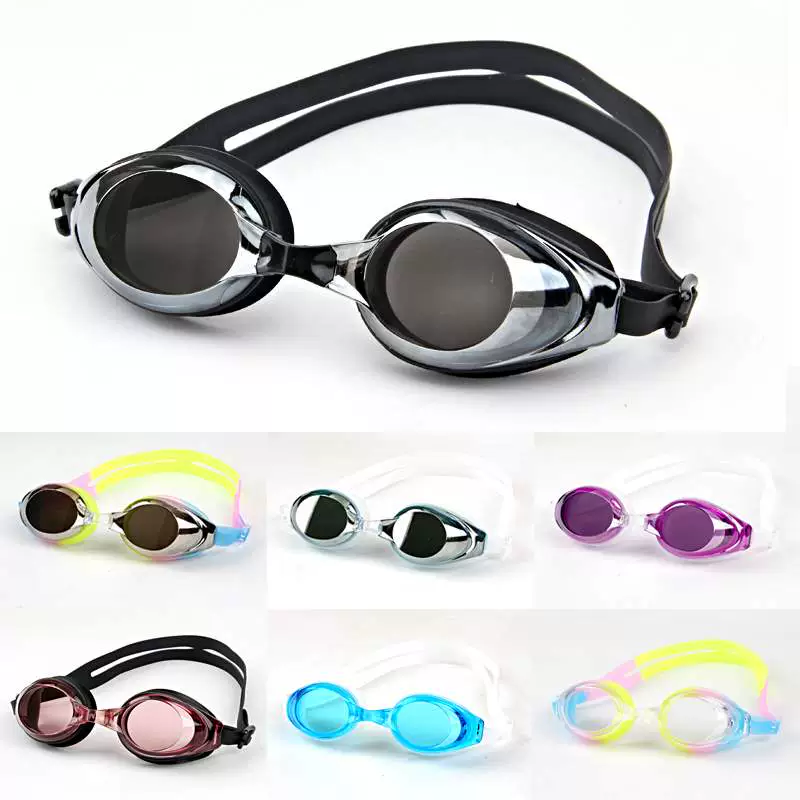 Cùng một mức độ không thấm nước kính chống sương mù chống cận thị unisex có thể điều chỉnh ánh sáng không đồng đều kính bơi mạ điện - Goggles