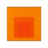 Гонконгская живопись Работы художника Подвесная картина Джозеф Альберс Нишевый дизайн Цветной блок Абстрактная оранжевая декоративная живопись