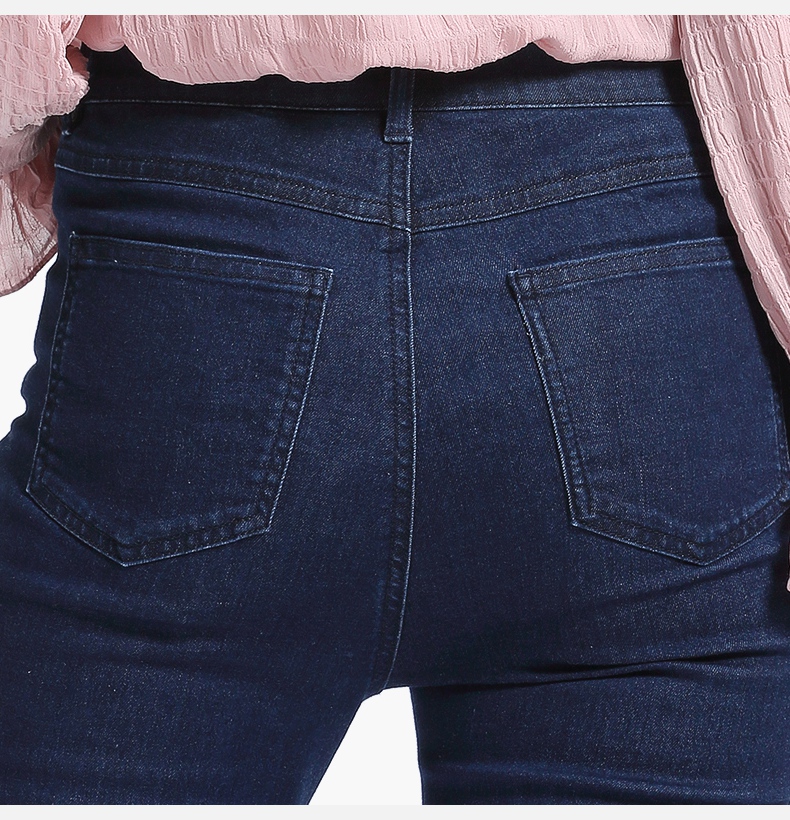 [lễ hội cuối năm 99 nhân dân tệ] ochirly Ou Shili mặc quần denim tua rua 1GZ1068890 quần jean baggy nữ