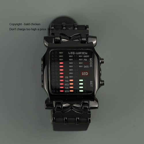 Лысная курица!Двойной электронный счетчик альтернативные квадратные время дисплея Диаблон