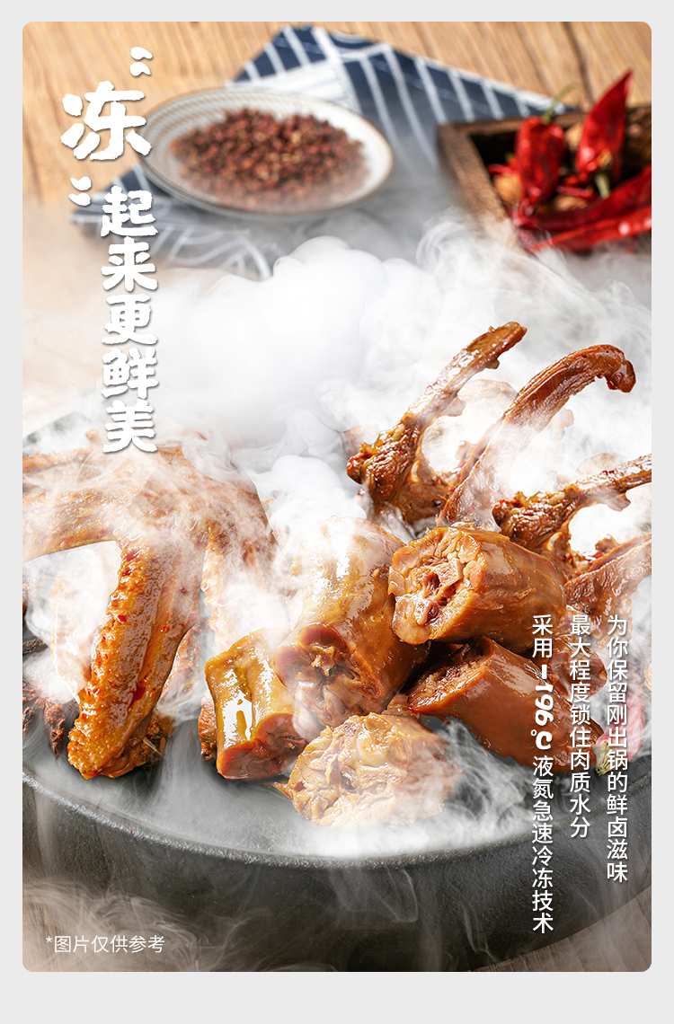 小鲜卤 甜辣鸭脖鸭锁骨共5盒 图3