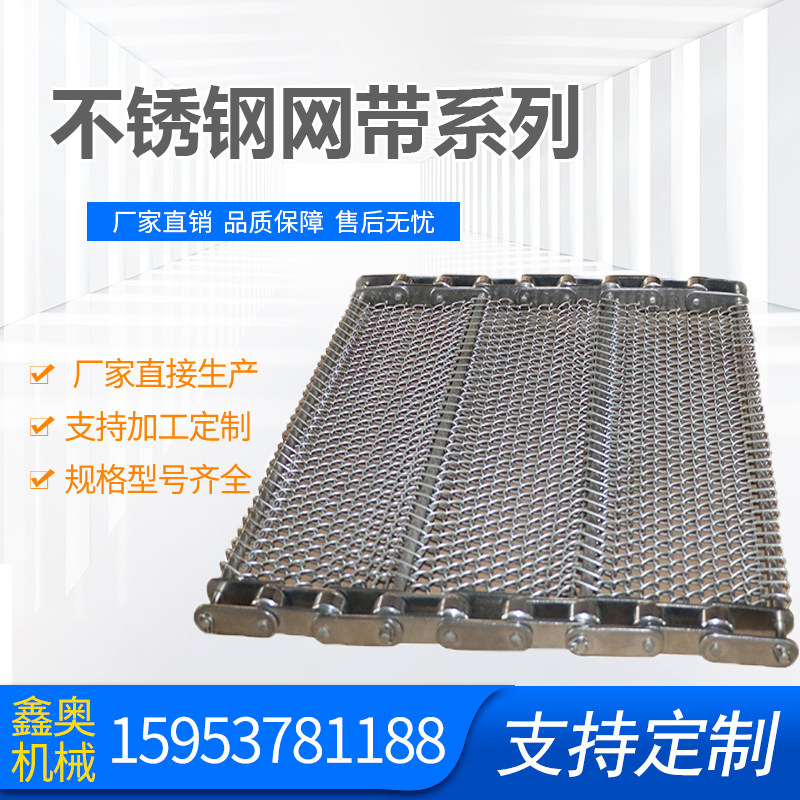 Non-standardized 304 stainless steel mesh belt corrosion-resistant fruit and vegetable cleaning conveyor mesh chain double-pitch chain mesh belt