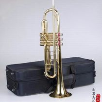 Shanghai Bailing trumpet M4015 in B flat lacquered gold brass professional brass band playing yellow trumpet