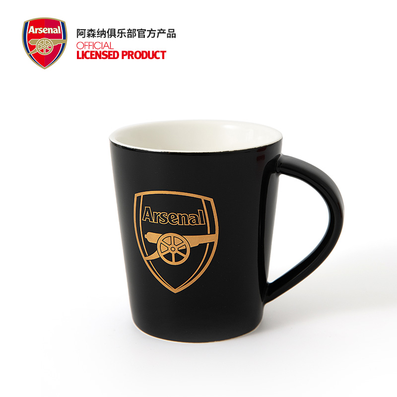 Arsenal Arsenal ASennu Official fan Supplies Black Gold Mark Cup minimalist ceramic water glass