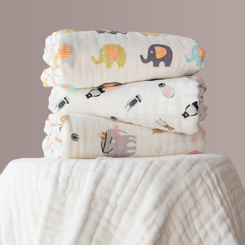 Children's bath towel winter thickened newborn baby towel cover quilt autumn cotton gauze absorbent baby bath towel