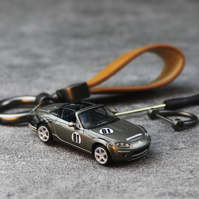 Genuine Authorized Mazda Mx-5 Sports Car Keychain Jmd Car Keychain Pendant Alloy Car Model Genuine Authorized Mazda Mx-5 Sports Car Keychain Jmd Car Keychain Pendant Alloy Car Model