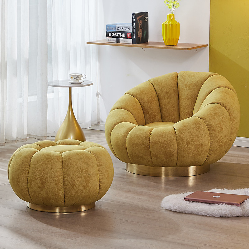 Nordic Sloth sofa Bedroom tatami Pumpkin Chair Living Room Net Red with backrest Leisure swivel chair Balcony Single