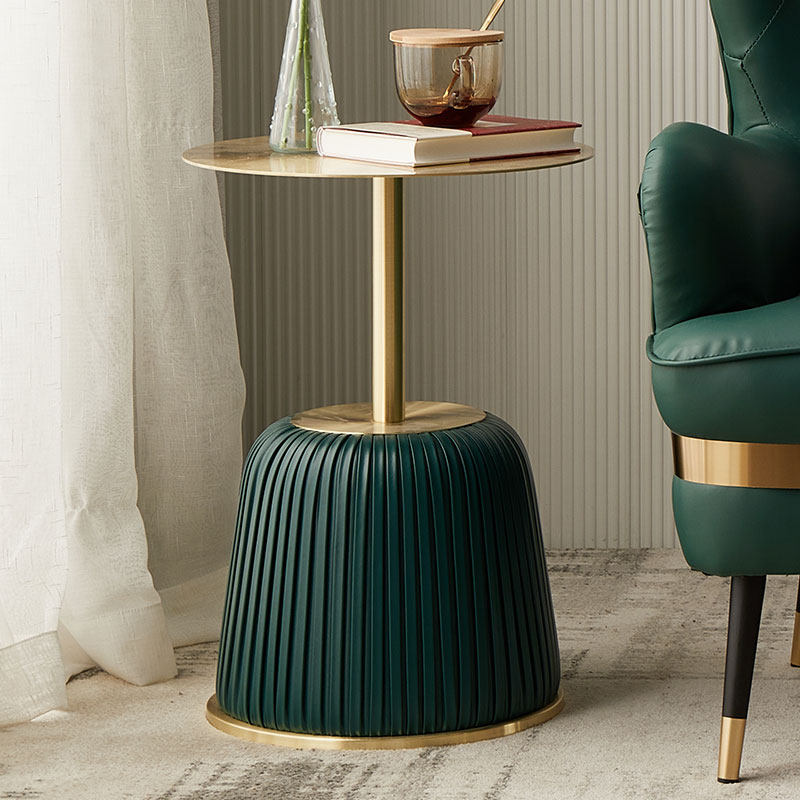 Light and luxurious Nordic sofa edge a few living-room corner several round metal tea table modern simplicity Joins rock plate side table tea table