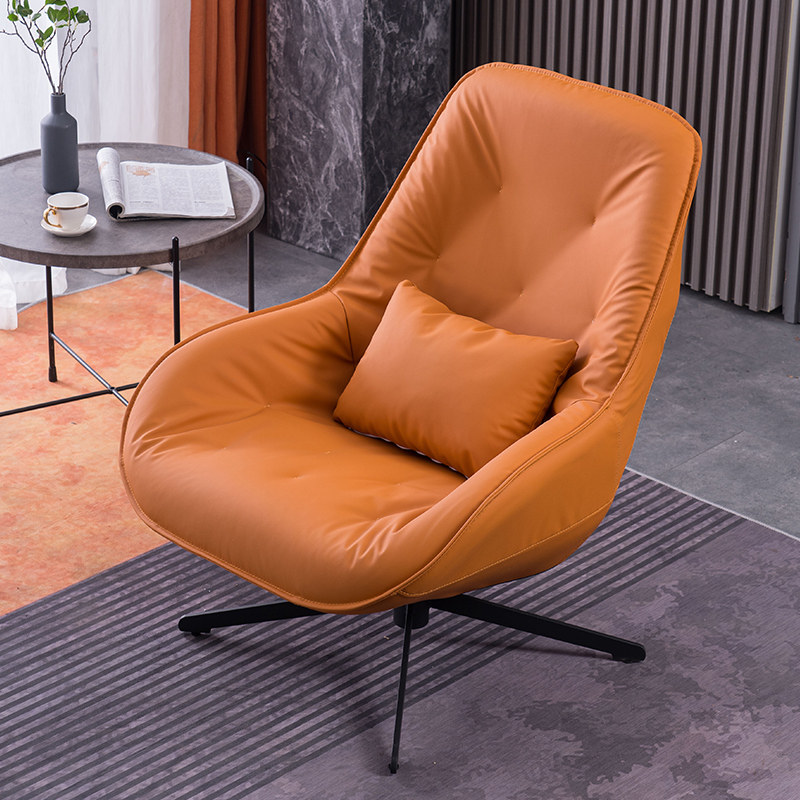 Italian Minimalist Light Lavish Swivel Single Sofa Chair Modern Minimalist Living-room Balcony Small House Sloth Casual Swivel Chair