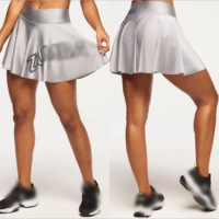 P588 Юбка-серебряная