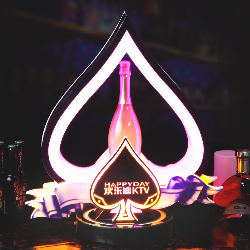 Black Peach A Luminous Wine Seat God Dragon Sleeve Ice Sealed Wine Box Bar Nightfield KTV Red Wine XO champagne LED Wine Trust Base