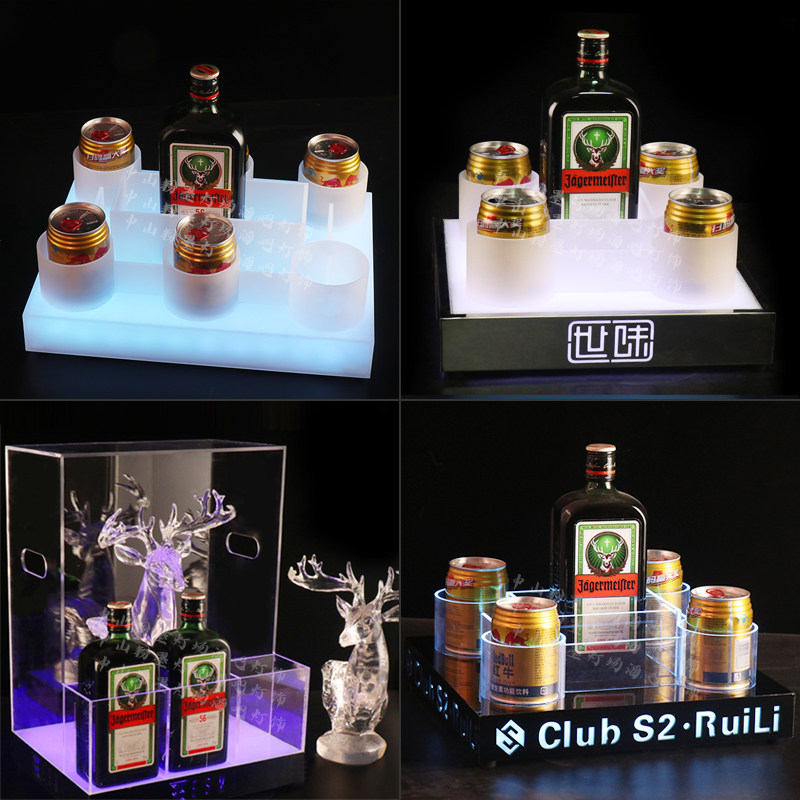 LED Wild Grid Wine Night Bar Red Bull Deer Head ktv Wine Glowing Wine Wine Champagne Wine Display Stand