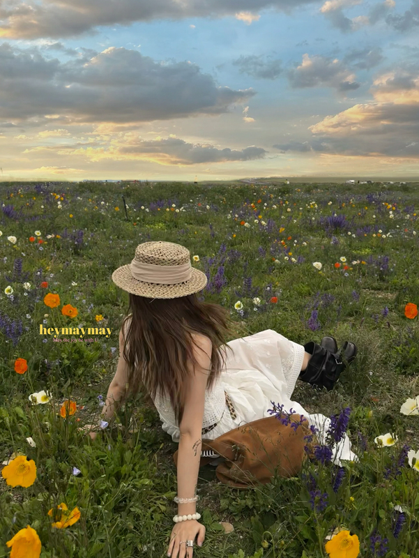 Heymaymay'After the Rain, Sailboat Lake' Seaside Vacation French-Style Short-Brimmed Straw Hat Spring and Summer Straw Woven Hat Simple