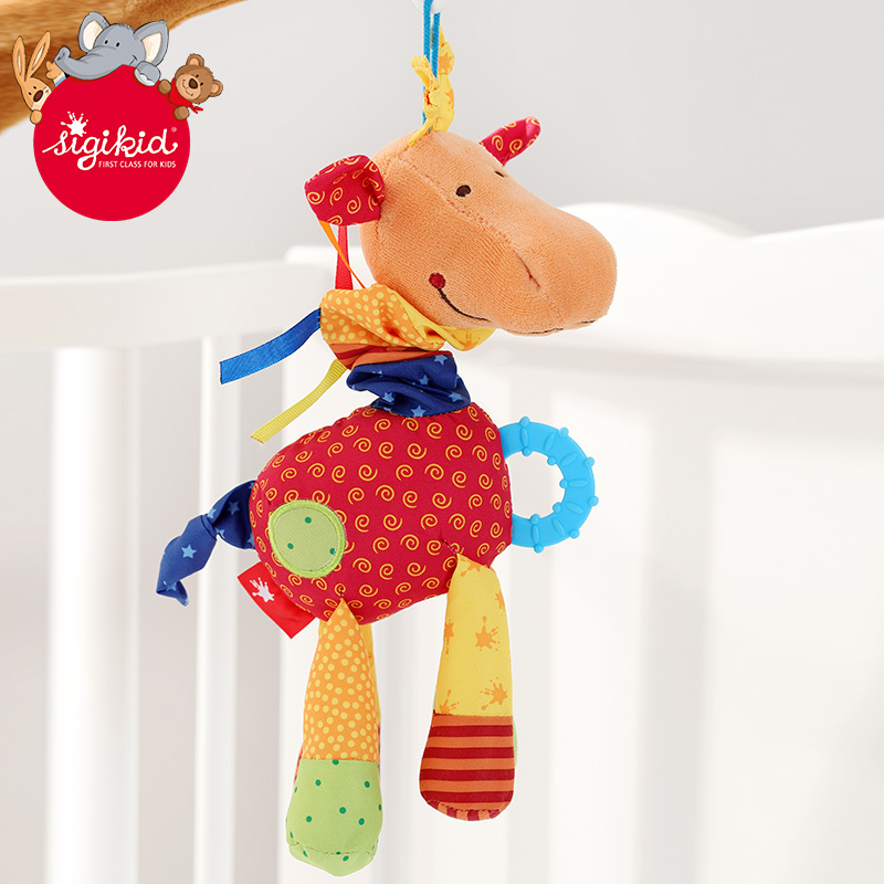 German sigikid baby educational toys giraffe pendant 1 year old 2 year old baby plush animal doll