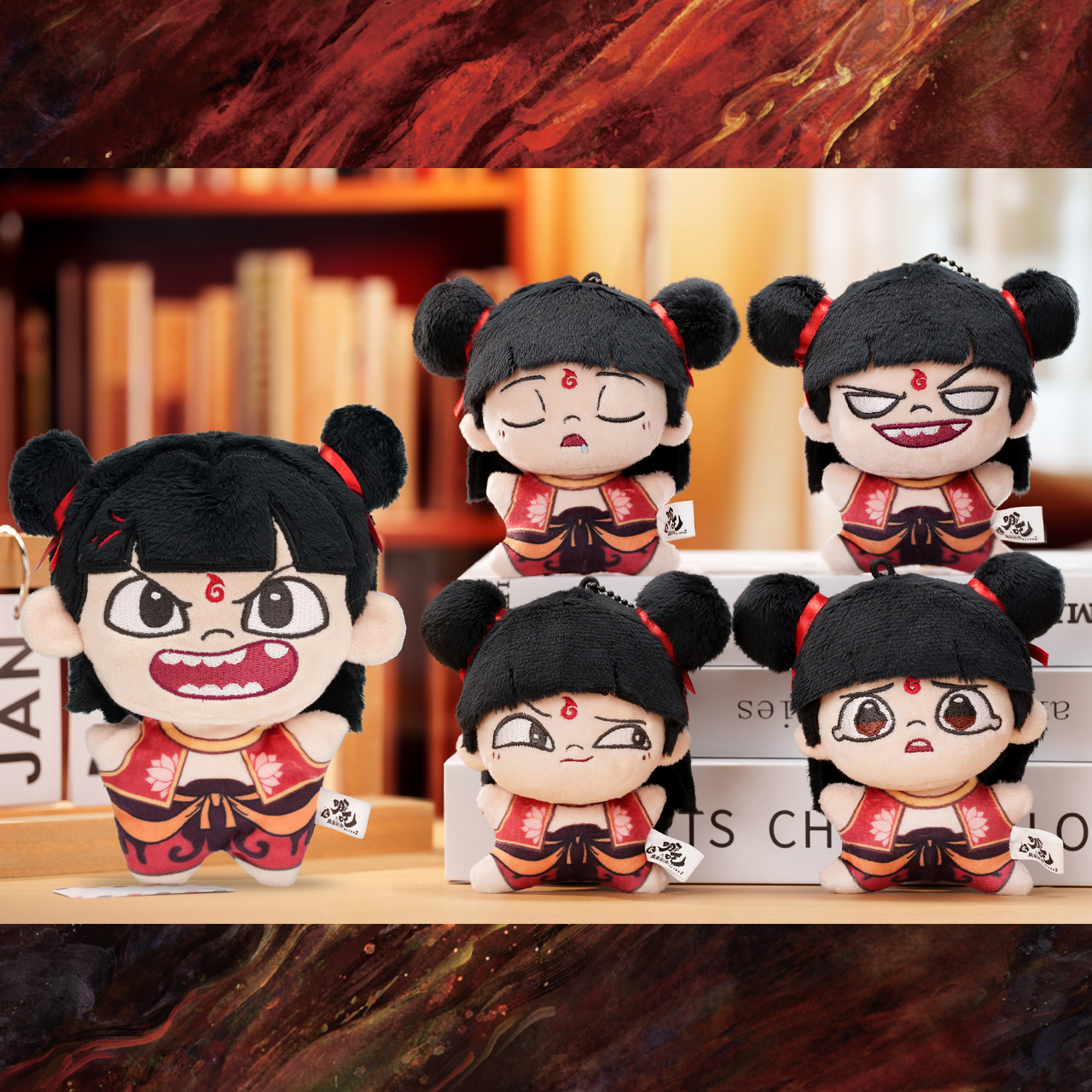 【公式正規品 Nezha 周辺機器】映画「Nezha: The Devil Boy Conquers the Dragon King」の Nezha ぬいぐるみペンダント ブラインドボックス