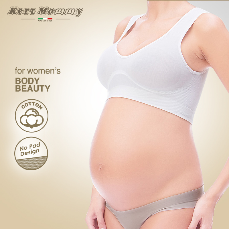 kerrmommy maternity stress relief bra refreshing breathable seamless fit high elasticity no trace skin-friendly underwear vest style