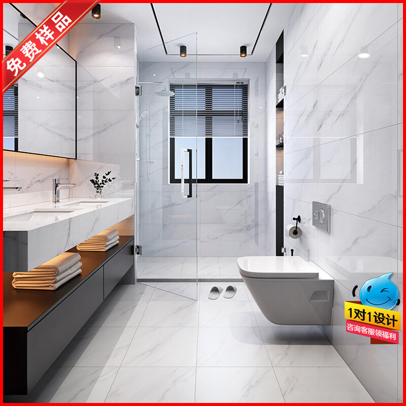 Kitchen Makeup Room Interior Wall Tiles 400x800 Total Porcelain Middle Plate Bathroom Toilet Wall Brick Anti-Slip Floor Tiles 400x400