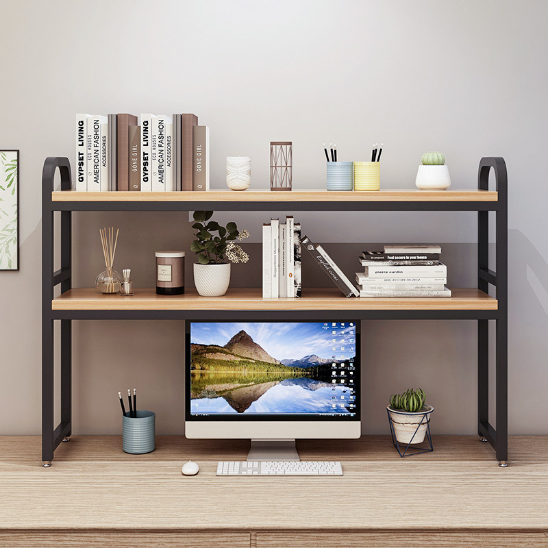 Simple Book Table Bookshelves Table Top Shelf Students Dorm Room Finishing of Shelves Iron Art Multilayer Bookshelves