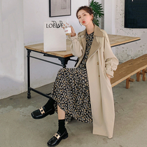 Ji Poetry Chizhe Windsuit Woman 2021 Spring Autumn New knee Inn Wind long style Casual Temperament Jacket Big Coat