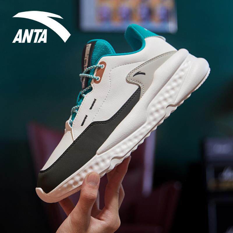 Ann Stepping Men's Shoes Sneakers 2022 Summer Leather Noodles Waterproof Trend Old Daddy Shoes Officer Net Light Comfort Casual Shoes Man