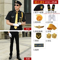 Черный короткий -слейк+брюки+1 звезда 2 бар+Берет 9