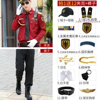 Длинная рукав+брюки+1 звезда 2 бар+солнцезащитный шляпа -12