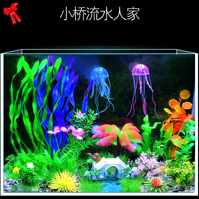 Fish tank fishscape landscaping decoration fish farming turtle ecological living room home aquarium simulation rockery landscaping decorations