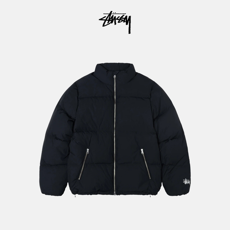 Stussy Classic Logo Thick Stand-Collar down Jacket, Same Style for Men and Women in Autumn Stussy Classic Logo Thick Stand-Collar down Jacket, Same Style for Men and Women in Autumn