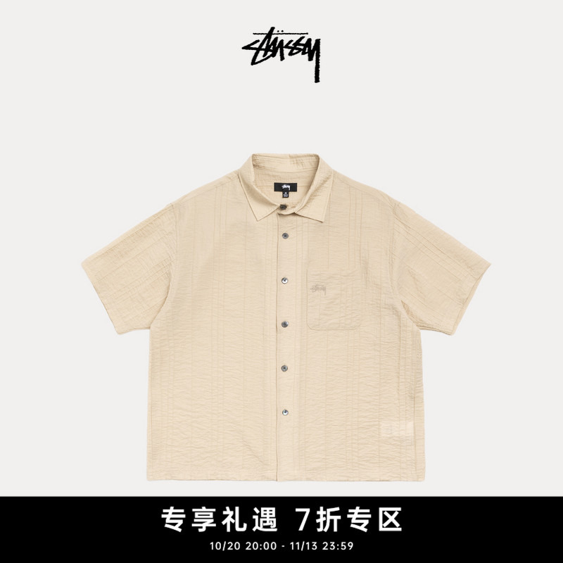 Stussy Classic Logo Casual Short-Sleeved Shirt 26 Autumn Unisex Style Stussy Classic Logo Casual Short-Sleeved Shirt 26 Autumn Unisex Style