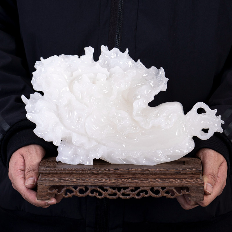 Natural jade cabbage swing piece Living room Xuanguan Wine Cabinet Home Decoration Goods Office Jo Relocation Opening Craft Gift